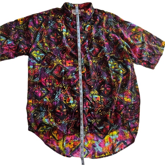 Vintage Substudio Abstract Short Sleeve Button Up Cotton/Rayon shirt L -Tagged S - Picture 9 of 9
